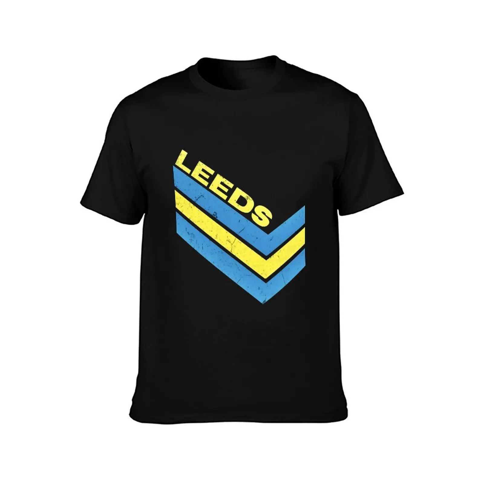 Leeds 80s Retro T-Shirt, Summer Casual Cotton Tee, Oversized Streetwear Tops, Vintage Graphic Print, Loose Fit Short Sleeve