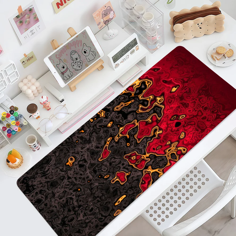 W-Waves Black Mouse Pad Art MousePad Non-slip Lockedge Office Student Gaming Thickened Large Writing Pad Cushion