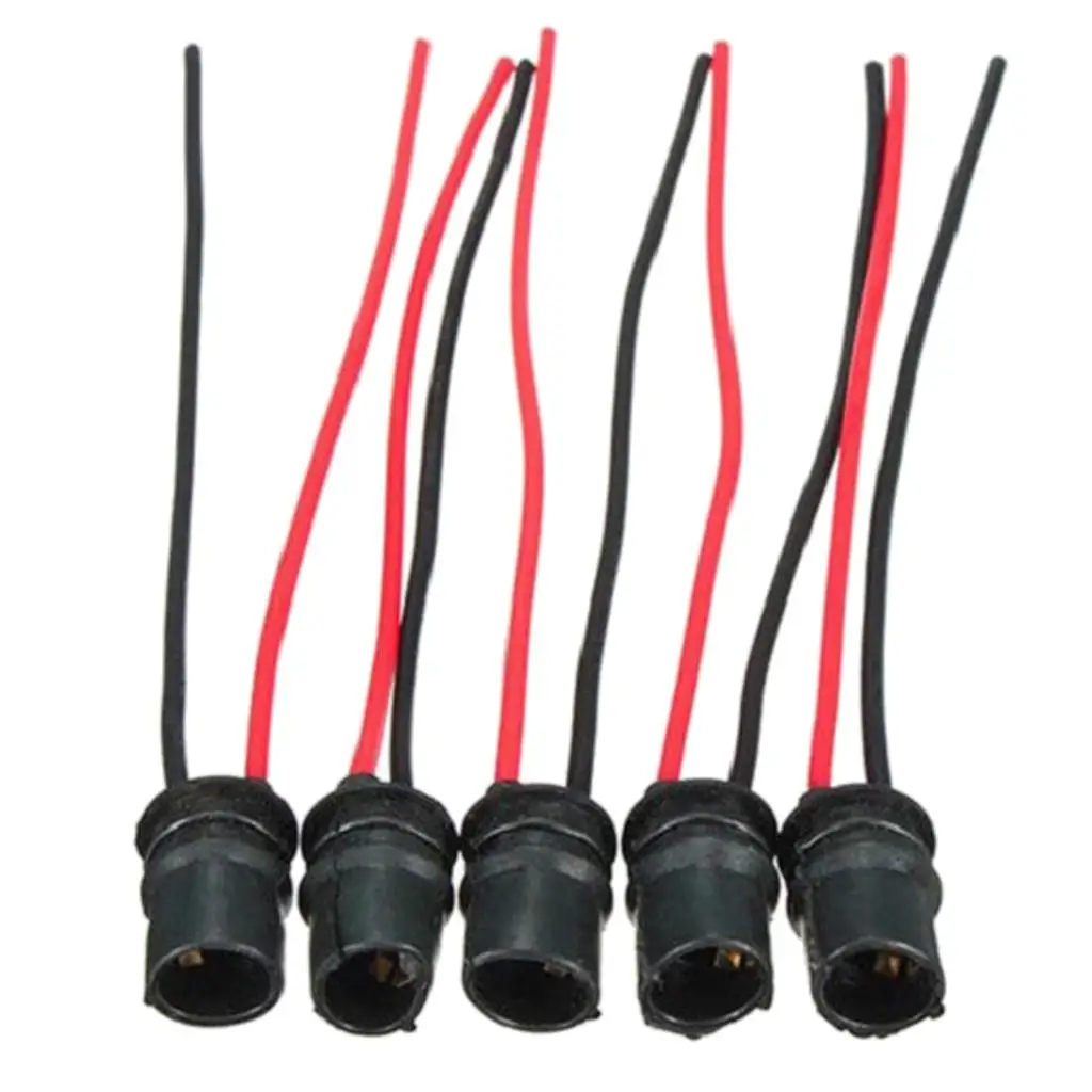 5 Pack of T10 194 Extension Harness Plugs Connectors Wiring Sockets for Cars, Bikes, Trucks, Trailers, Boats, Caravans