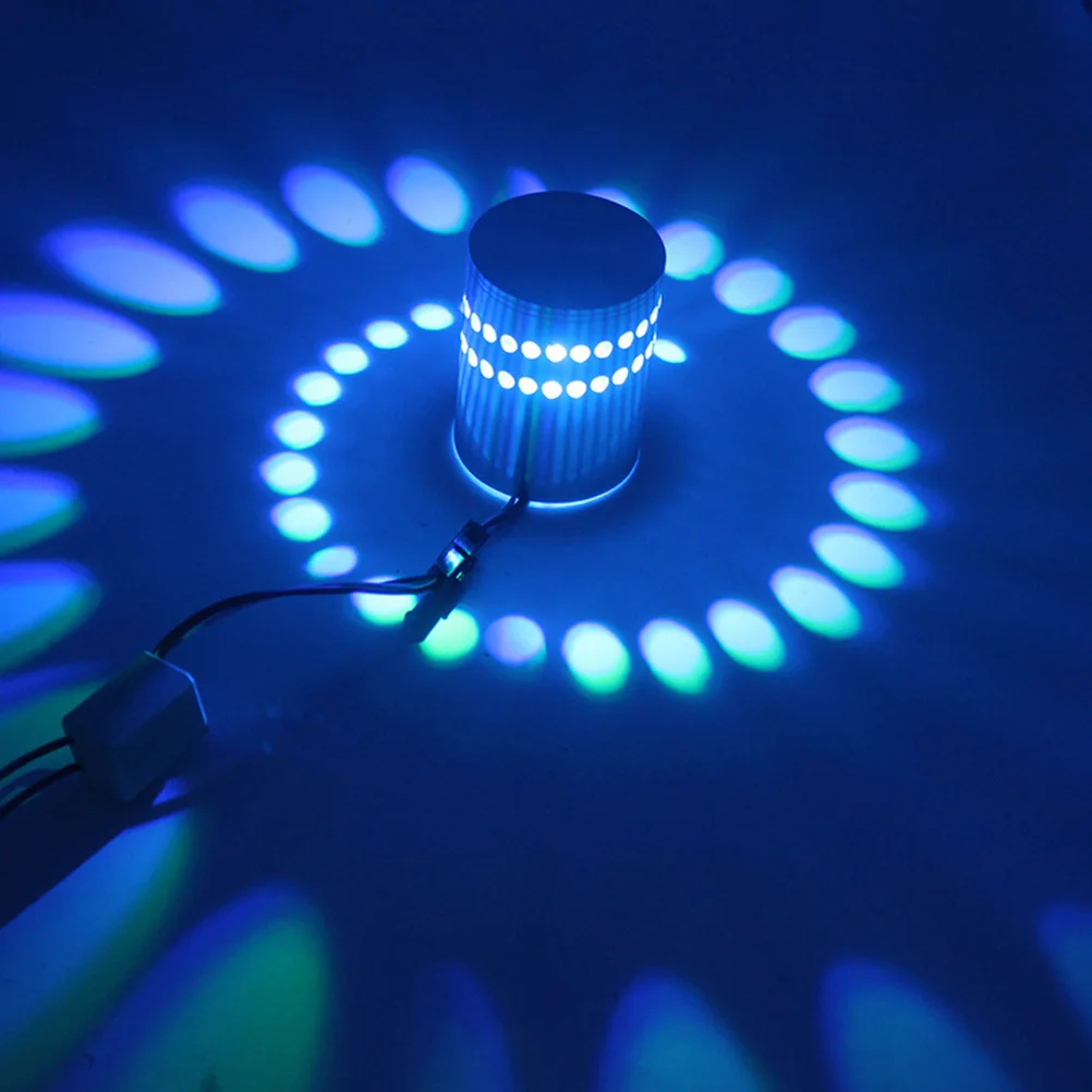 

LED Rgb 3W Aluminum Spiral Wall Lamp Elegant Indoor Outdoor Decoration Light Remote Control Lawn Corridor Living Room