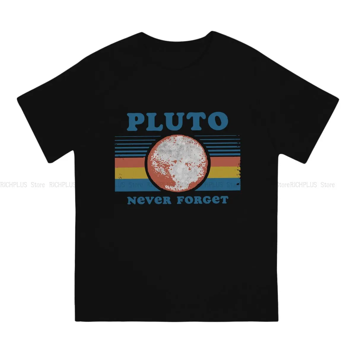 Never Forget Blue Hip Hop TShirt Pluto Planet Leisure Polyester T Shirt Newest Stuff For Men Women