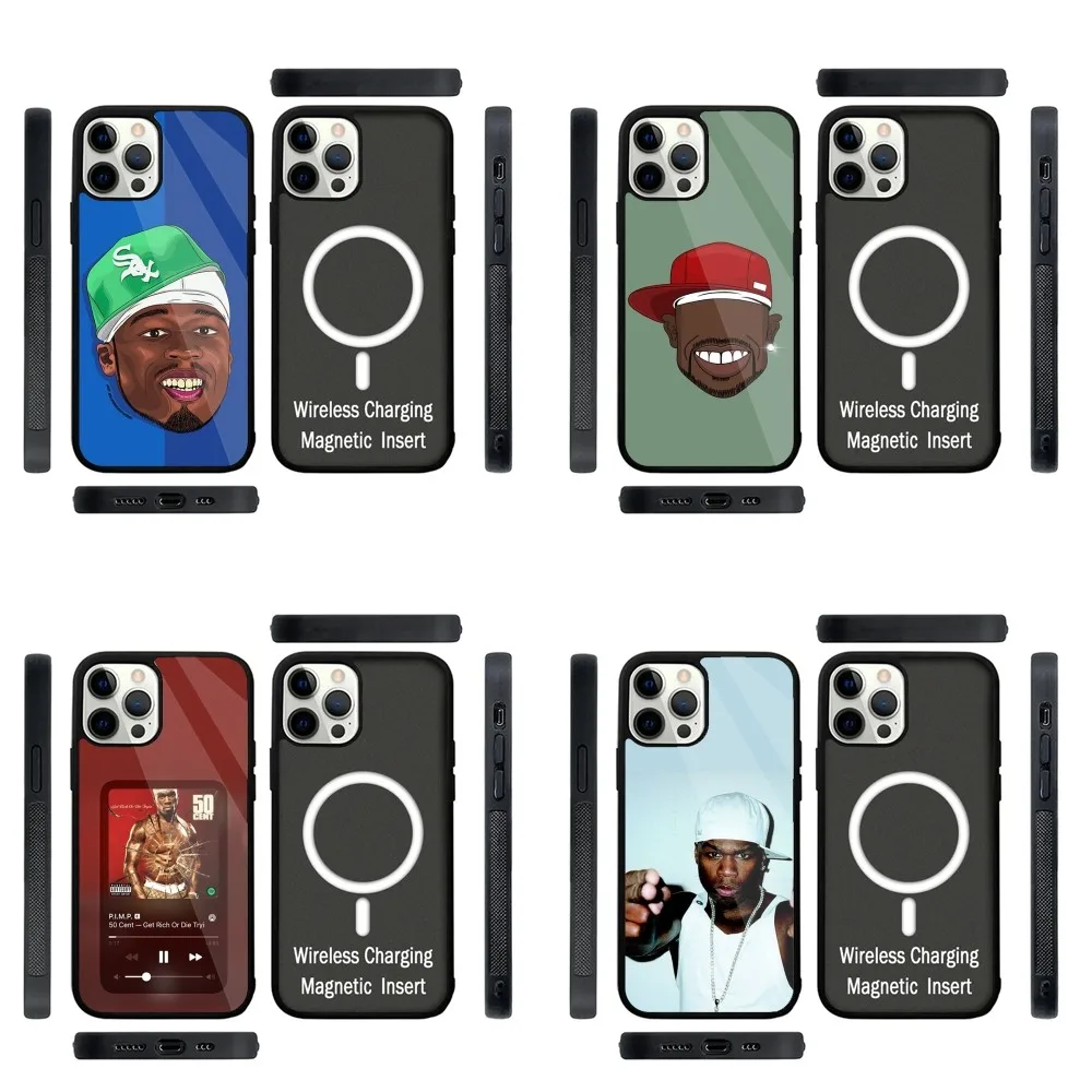 

50 Cent Rapper Phone Case Strong Magnetic For IPhone 16,15,14,13,Pro,Max,Plus,11,12,Mini For Magsafe Wireless Charging