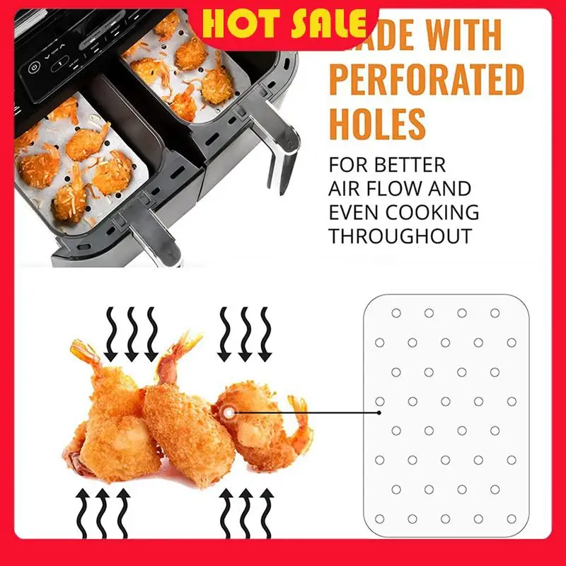 

Needful 300X Fryer Paper,Air Fryer Parchment Paper Liners For Ninja Foodi Dual Air Fryer DZ201,DZ401 Air Fryer Liners Paper