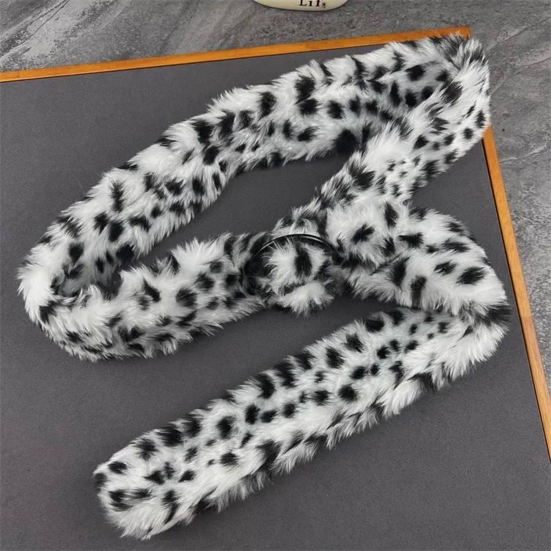 여성용 빈티지 인조 모피 레오파드 코르셋 여성용 허리띠 코트 허리띠 드레스 장식 와이드 벨트 J1624