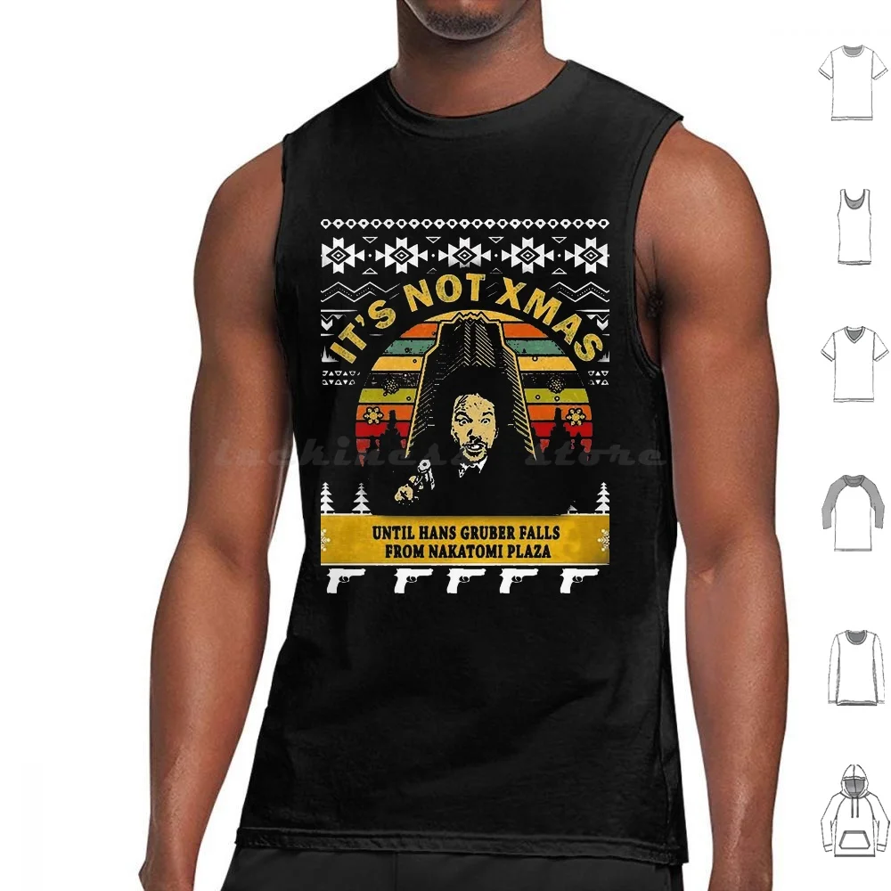 Die Hard Ugly Holiday Sweater Tank Tops Print Cotton Xmas Nakatomi Plaza Hans Gruber Die Hard Christmas Fun Holiyay