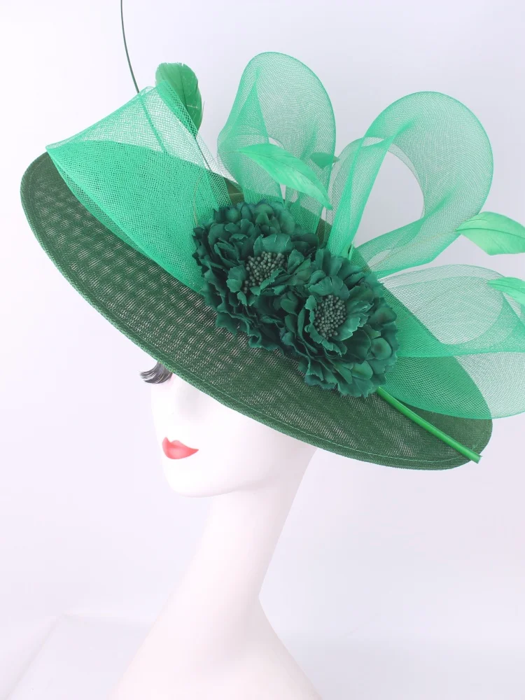 Hot Pink Flower Big Royal Ascot Ladies Fascinator Hat Elegant Women Party Dinner Headpiece Bride Wedding Big Millinery Headband