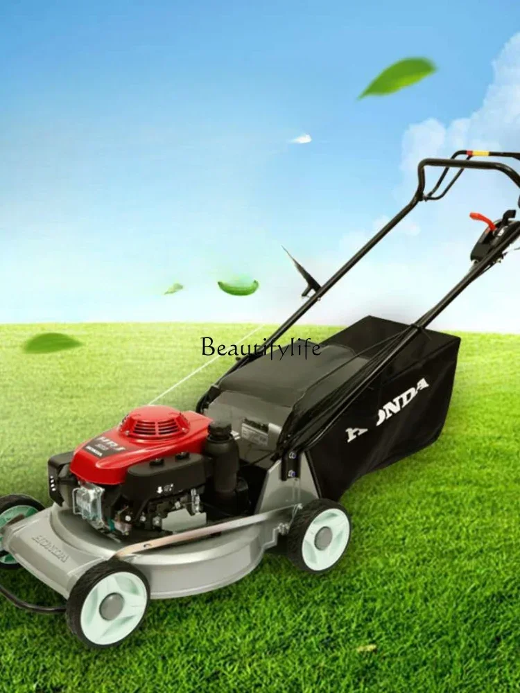 Self-Walking Lawn Mower Gasoline Engine 21-Inch Hand Push Mower Garden Lawn Mower