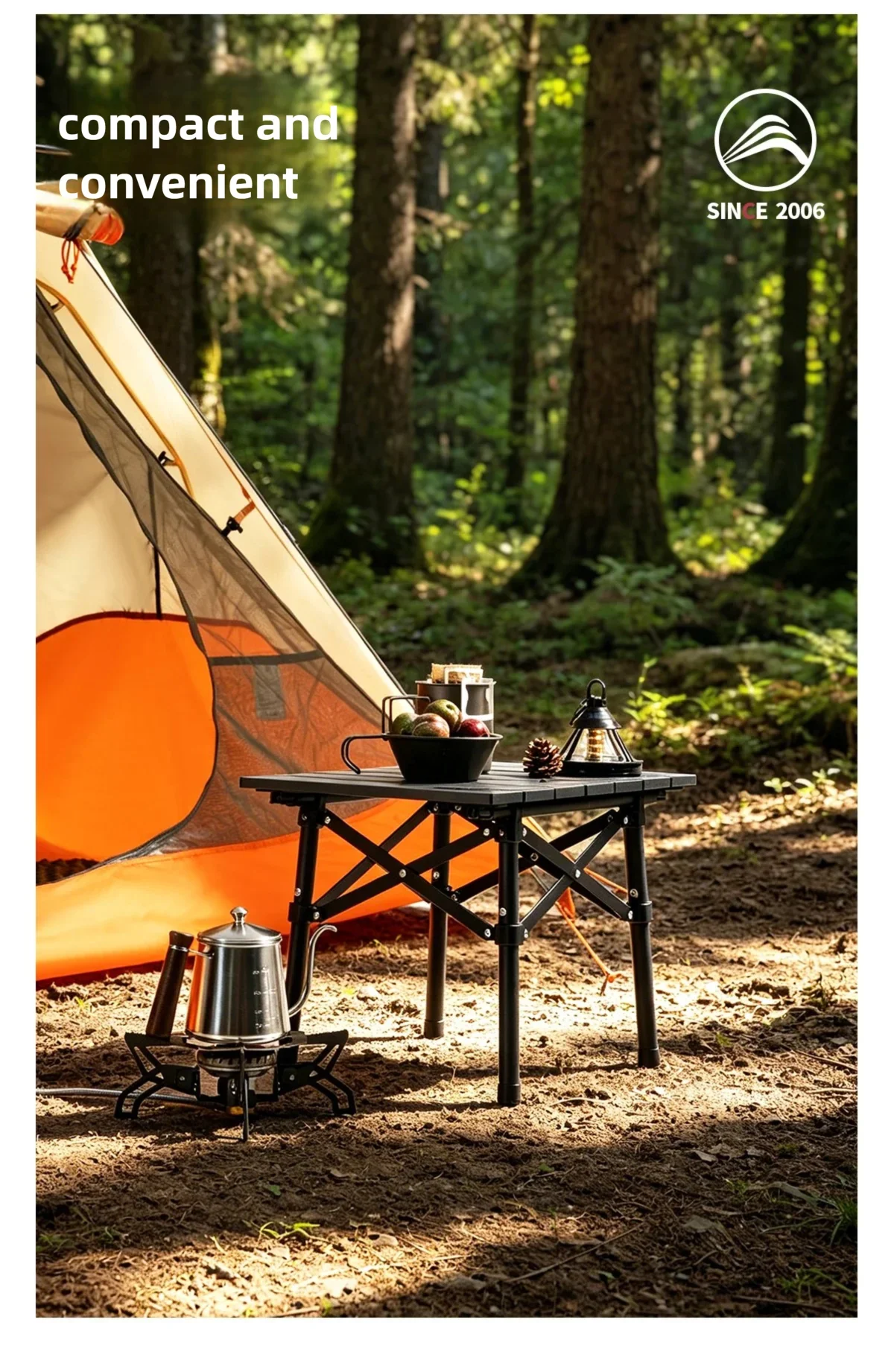 BISINNA Campingtisch aus Aluminiumlegierung, ultraleichter tragbarer Klapptisch für Outdoor-Wandern, Picknick, Angeln, Grillen, Reisen – Detail 7