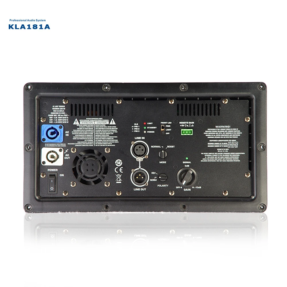 15 inch 18 inch professional performance active speaker bass digital amplifier rear panel module subwoofer
