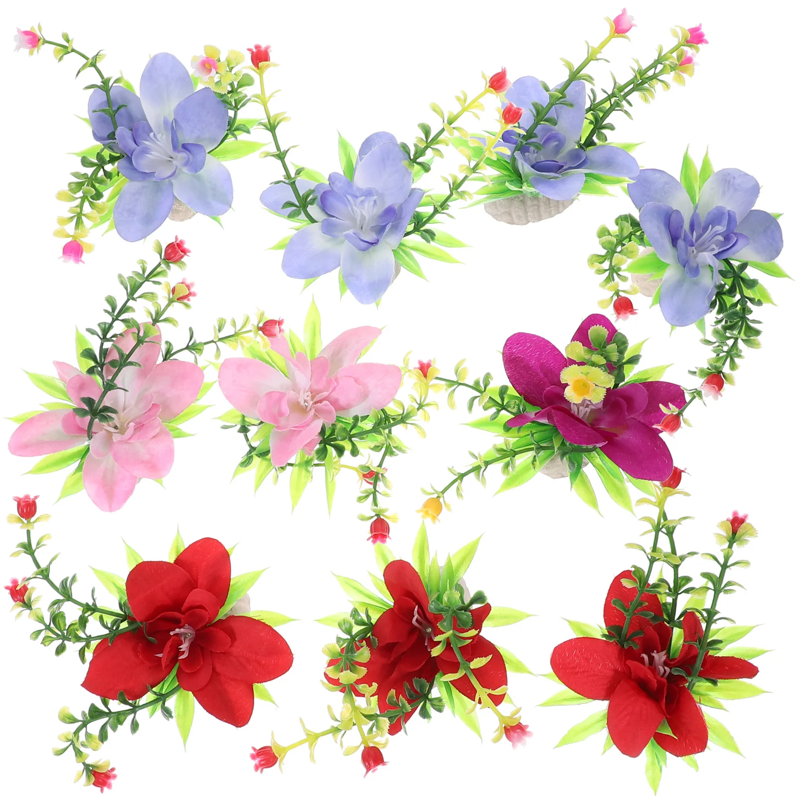 

10 Pcs Sushi Sashimi Ornaments Artificial Flower Decorations Hotel Bar Cafe PVC Plates Sturdy Kitchen Bar Supplies