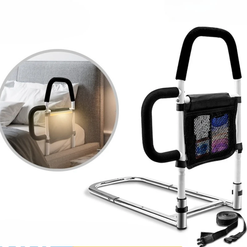 

U-Shaped Bed Rail for Elderly, Non-Slip Standing Assist Handle with Guard, Fall Prevention Safety Bar for Home Bed