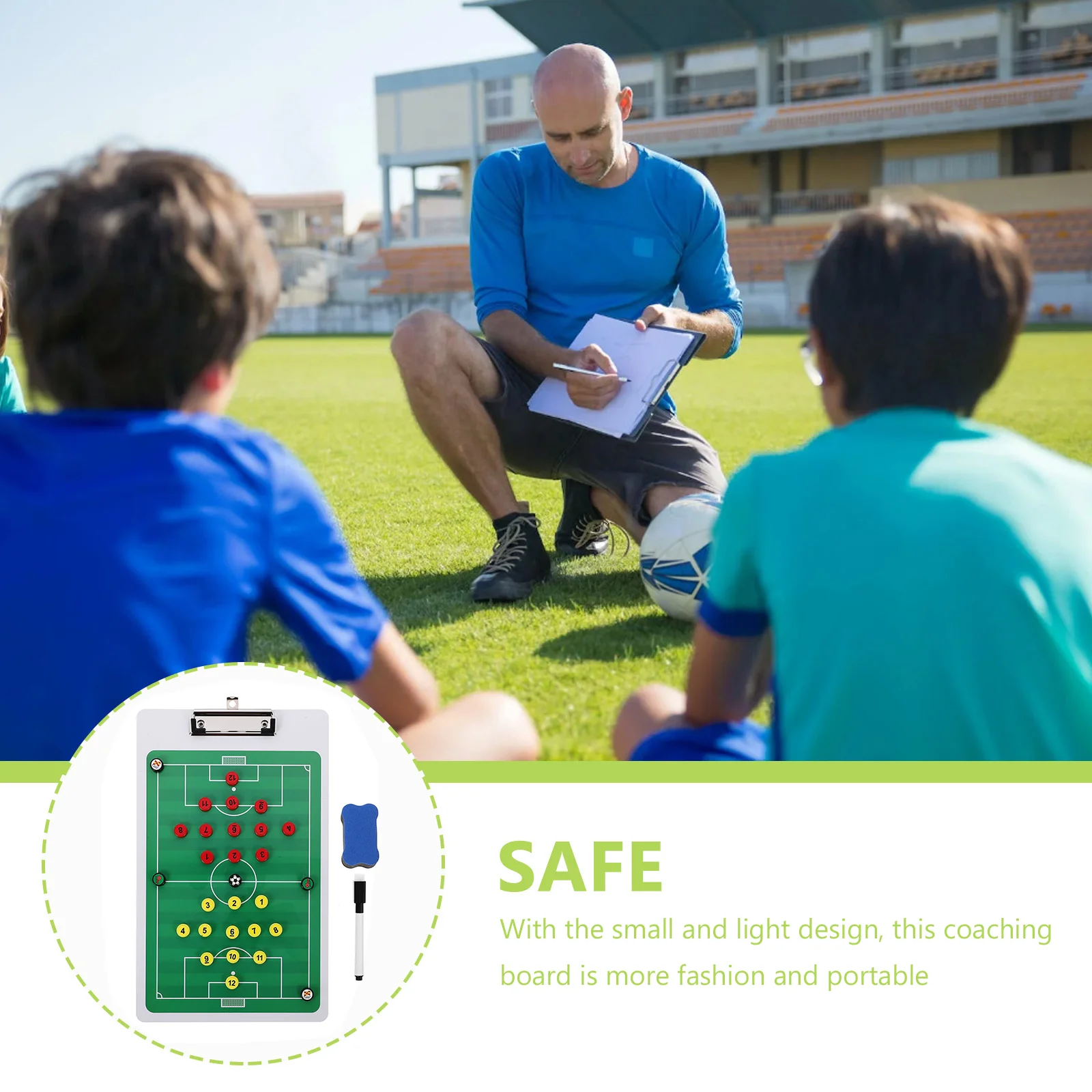 Football Board Team Tactics Soccer-Ball Coaching Kit Magnetic Force Writing Pvc Supplies Tool