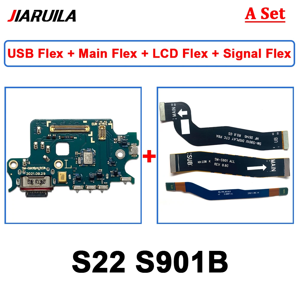 USB Charging Dock Board Flex For Samsung S22 S23 S24 S25 S26 Plus Ultra S901 S906 LCD Display Wifi Signal Connect Mainboard Flex