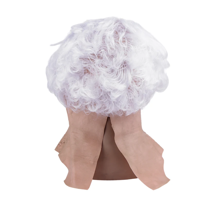 1 Stück Halloween-Dekoration Männermaske Vollkopfmaske Realistische Silikon-Oldermaske Simulationszubehör Party-Cosplay-Requisiten – Detail 8