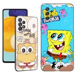 Cute S-SpongeBob Phone Case For Samsung A13 A22 A24 A32 A23 A25 A34 A35 A52S A53 A54 A55 A73 5G A12 A14 A15 A31 A33 A50 A51 A72