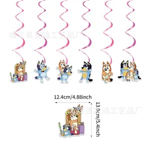 Bluey Tema Dekorasi Pesta Ulang Tahun Balon Pesta Perayaan Peralatan Makan Sekali Pakai Piring Cangkir Set Pesta Anak Baby Shower 6 balon biru penjualan terbaik - №