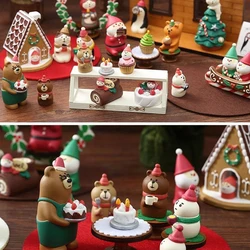 Santa Claus Home Decoration Bears Skiing Scene Collection Christmas Gifts Christmas Decorative Study Decoration Toys Figurine