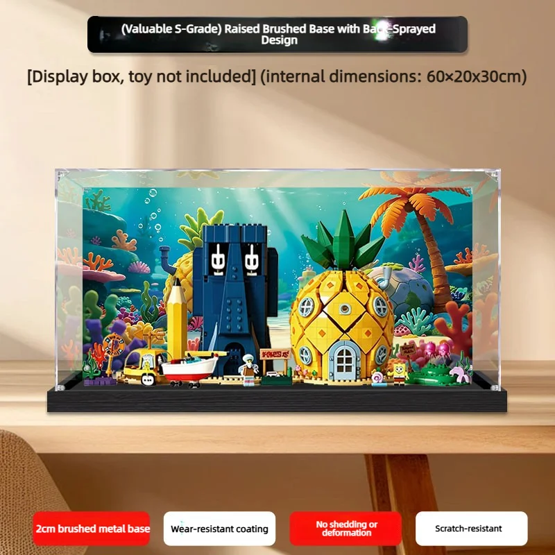 Suitable for Lego 11386 SpongeBob SquarePants Beechburg Building Blocks Acrylic Display Case DustProof Display Storage Box
