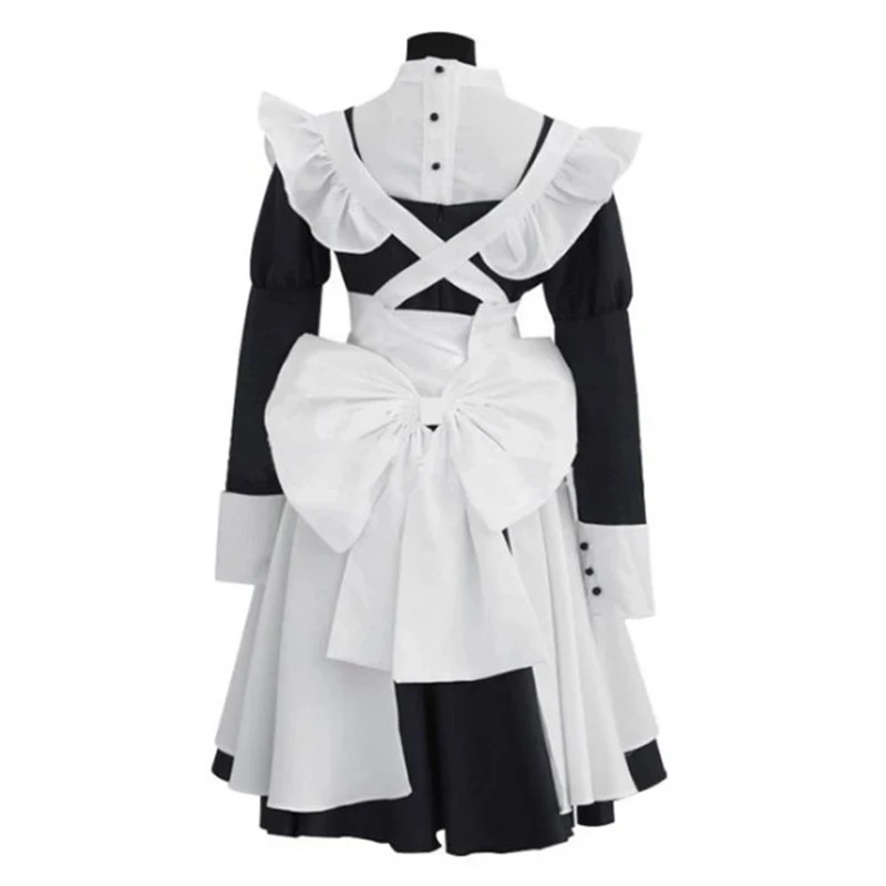 Disfraz de Cosplay de Mey Rin de Black Butler, Vestido con Peluca, Uniforme de Sirvienta para Mujeres y Niñas, Disfraces de Halloween; 3.a;6\m/ 8'l/7