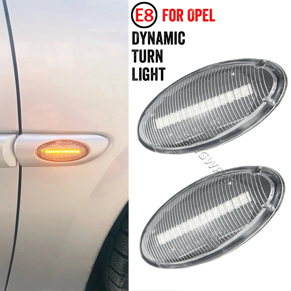 Dinâmico LED Side Marker Light, lâmpada de sinalização, par para Opel Vauxhall Vectra B, MK1, 1995, 1996, 1997, 1998, 1999, 2000, 2001, 2002, 2003