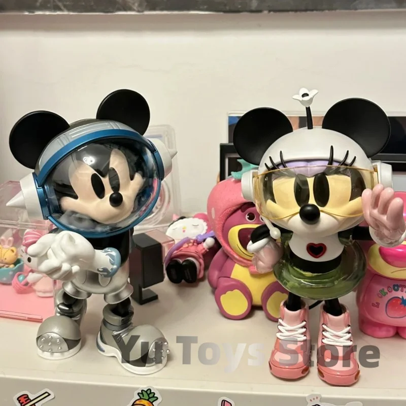 2024 Disney Mickey Mouse Figures Minnie Figurine Tidal Suit Decoration Model Cartoon Collectibl Room Decoration Birthday Gifts