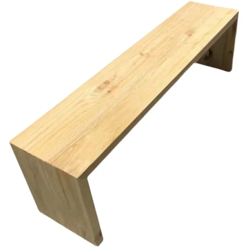 Simple Nordic Solid Wood Bench Home Entrance Door Change Stool Bedside Bed End Long Wooden Stool Bathroom Bedroom Log Stool