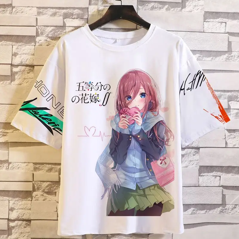 

Anime Game Five-Quarter Floral Wedding Short Sleeve T-Shirt Sanjiu Merchandise Two-Dimensional Loose Fit Plus Size
