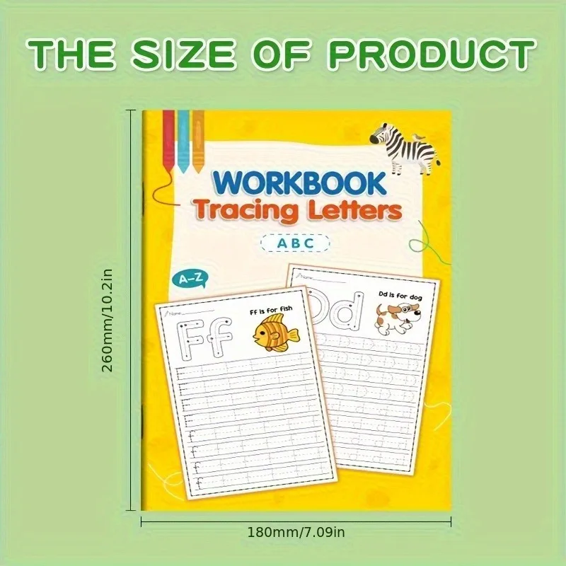 26 letras del alfabeto para practicar mayúsculas y minúsculas, libro para colorear en inglés, bolígrafo, Control, entrenamiento, libro de práctica de escritura a mano