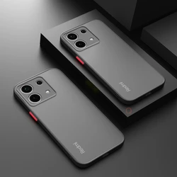 On Note13 13pro Skin Feel Matte Translucent Hard Case For Xiaomi Redmi Note 13 Pro 4g Plus 5g Silicone Bumper Back Cover 2024