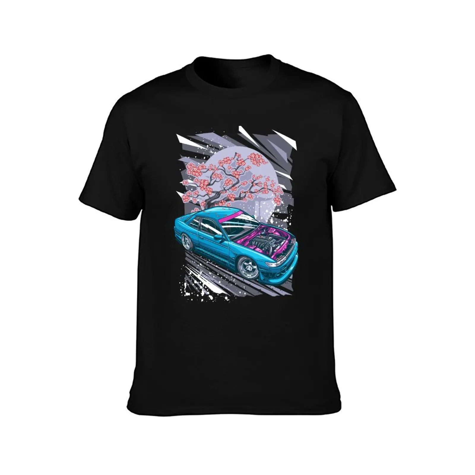 240sx s13 Sakura T-Shirt Casual Minimalist Short Sleeve Top T-Shirt