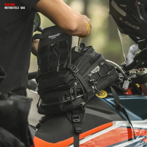 Imagen 2 del producto Bolsa de tanque de combustible para motocicleta Rhinowalk, kit de herramientas multifuncional de alta calidad para motocicleta, bolsa esencial para turismo de larga distancia