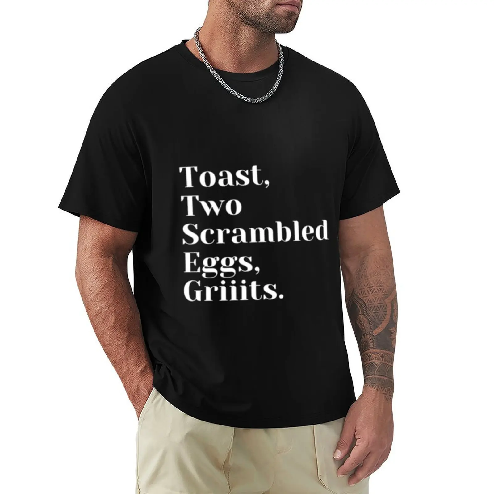 

Grits T-Shirt Large Size Basic Casual T-Shirt