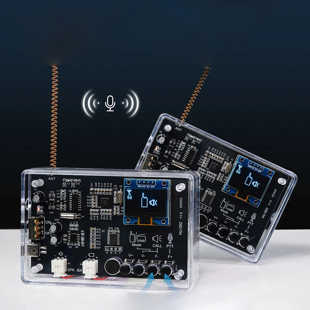 As Shown DIY FM Radio Kit Hands On Learning Radio Kit Wireless Communication Kit RDA5807 FM Chip Dual-chip Design