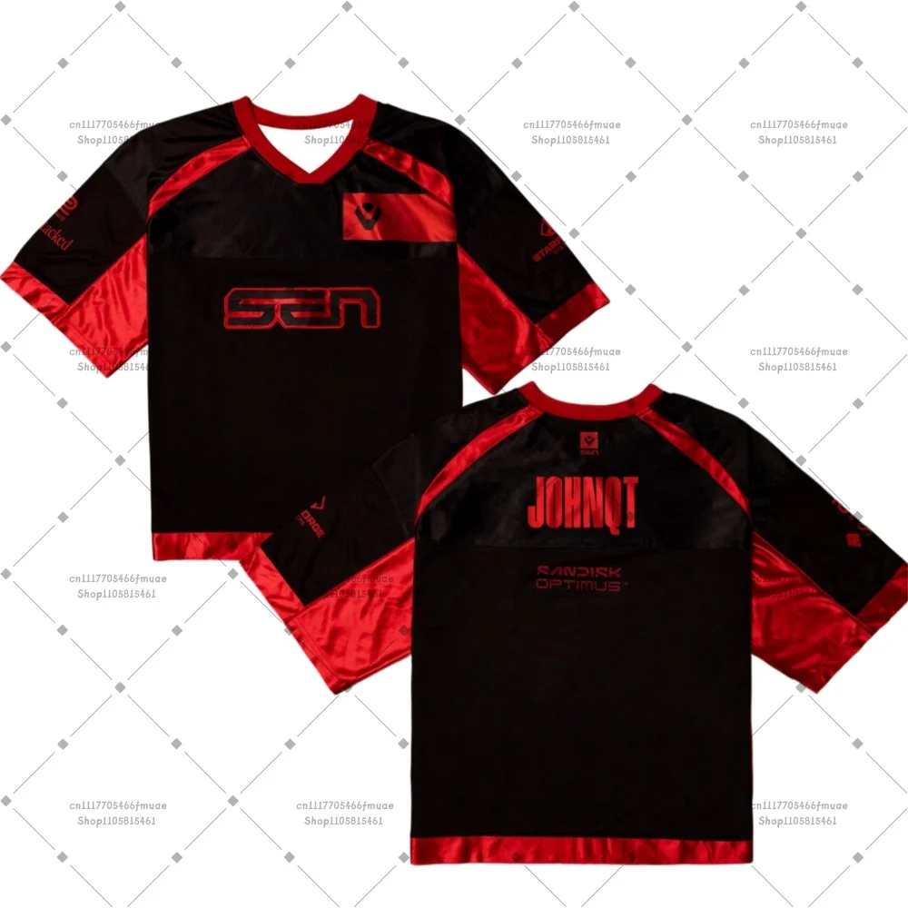 2026 Sentinels SEN TARIK JOHNQT VALORANT Metallics Black Jersey Men Women Breathable Fans T-shirt Gaming Match Enthusiasts Tee