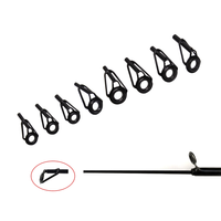 8pcs/lot 8 Sizes Stainless Steel & Ceramics Lure Fishing Rod Guides Circle, Mixed Sizes Fishing Pole Rings Repair Kit