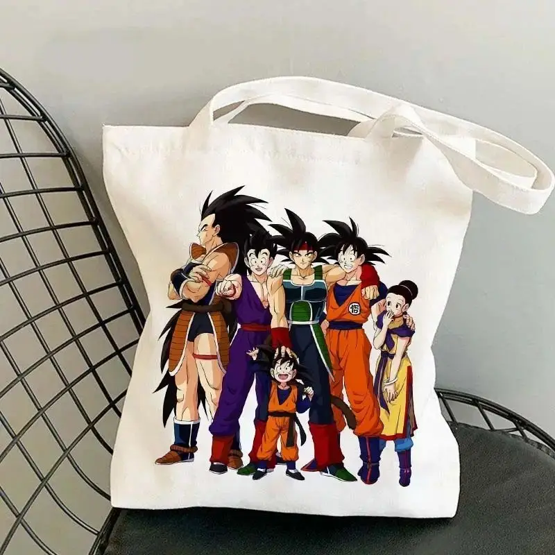 Dragon Ball japon grande capacité toile sac Anime sac à bandoulière femmes fourre-tout décontracté dessin animé enfants étudiant sacs à provisions cadeau