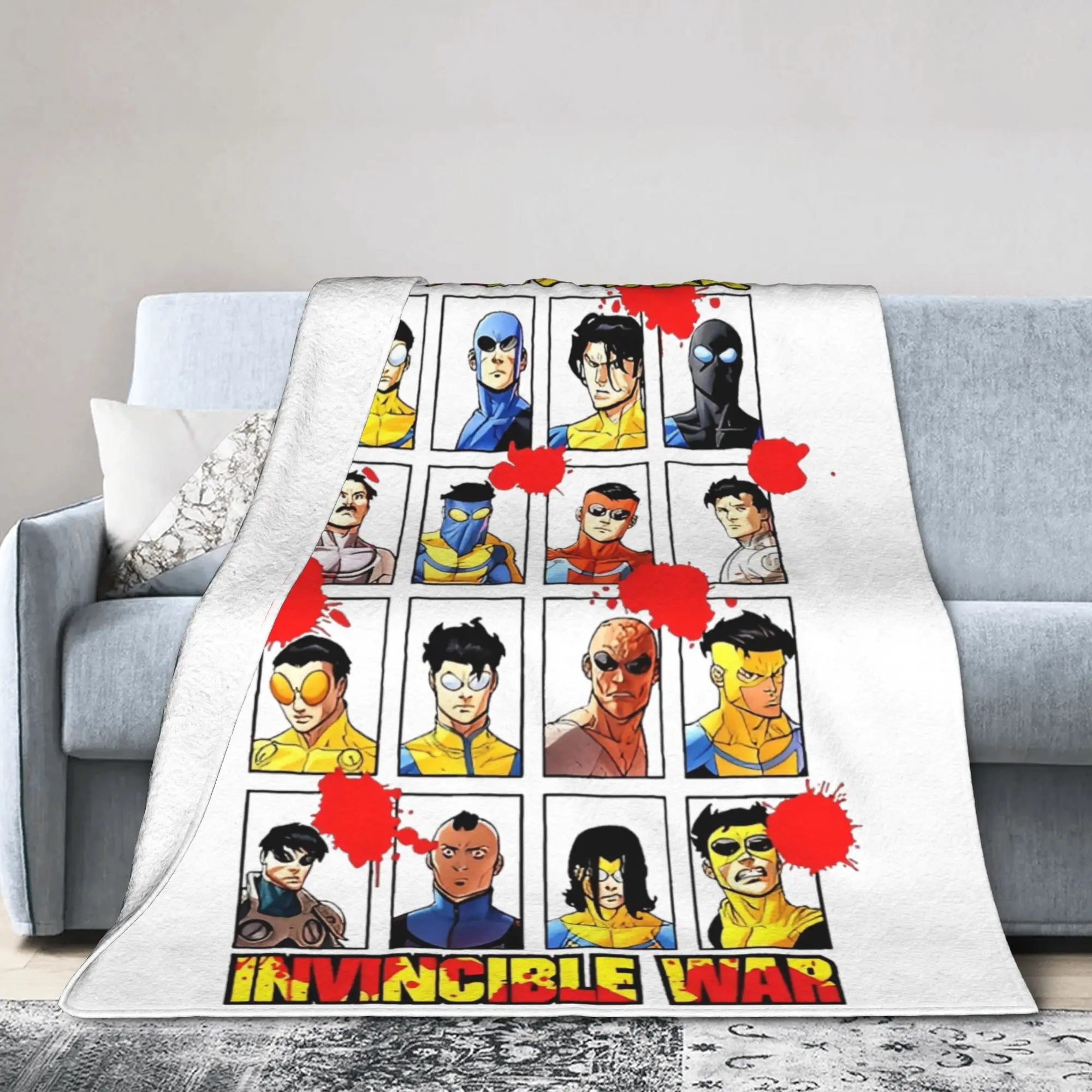Invincible Variants Mark Grayson Plush Blankets Invincible War Awesome Throw Blanket for Bedspreads 200x150cm Quilt Ultra-Soft