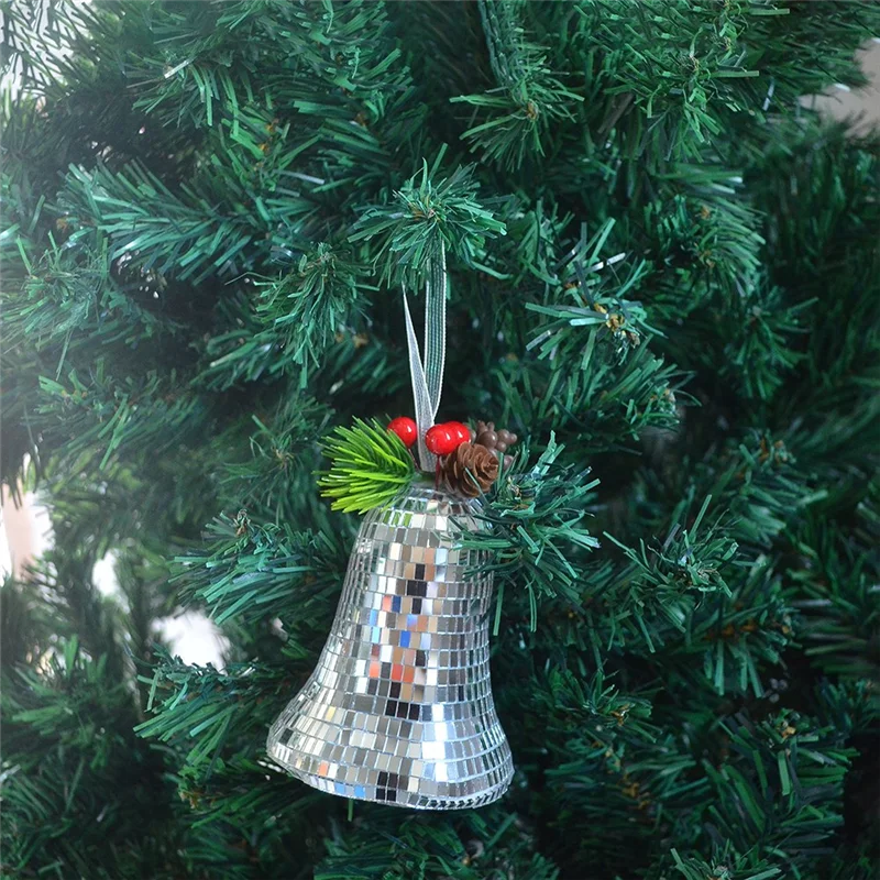 Weihnachtsglocke Dekoration Weihnachtsbaum Anhänger Weihnachten Mosaik Spiegel Glocke Anhänger Home Weihnachtsdekoration-AC08