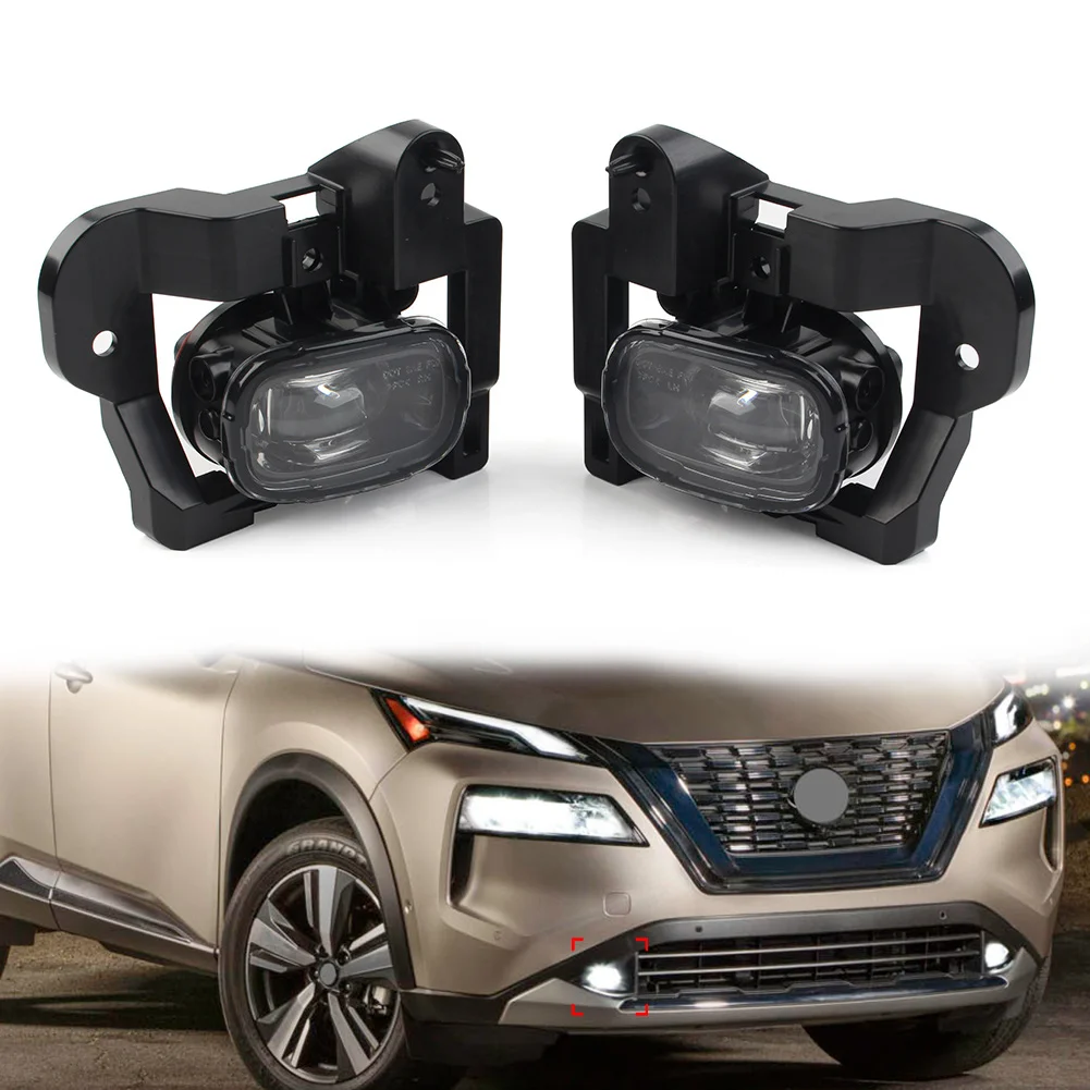 1Pair Car Fog Light Lamps Assembly With Bracket+Harness+Switch Kits Set For Nissan Rogue X-trail T33 2021 2022 2023