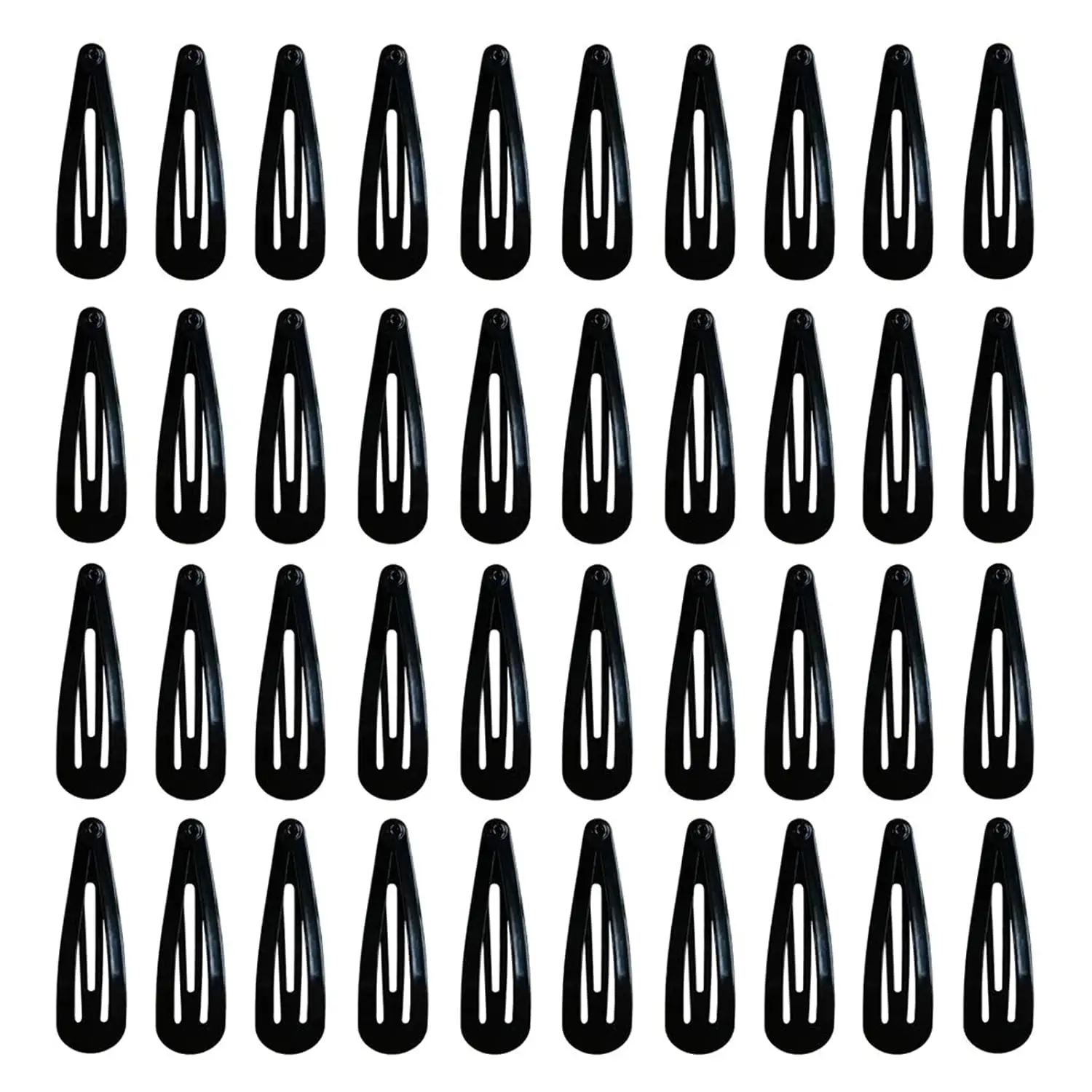 

40 Pieces 2 Inch Black Metal Snap Hair Clips Non-slip Hair Barrettes Hair for Girls, Women, Kids Teens or Toddlers