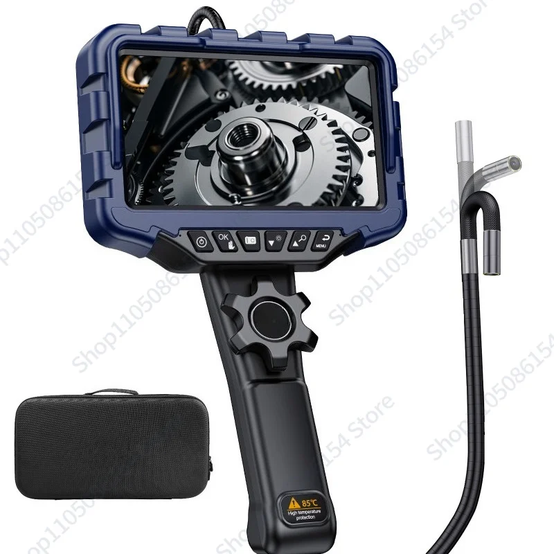 7 inch 360 ° steering endoscope left and right curved snake tube high definition wide angle camera detection probe