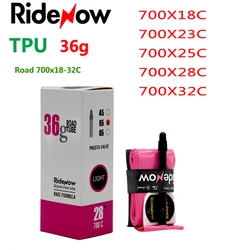 RideNow 700C TPU Road Bike Inner Tube 700x18 23 25 28 32C Bicycle 36g Ultralight Tire French Valve 45/65/85mm Cycling  tyre