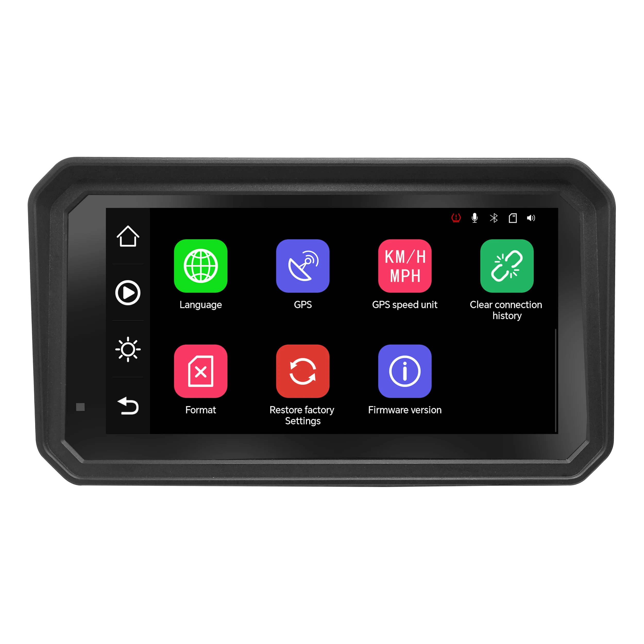 F97 Motorcycle CarPlay Screen 1080P HD TPMS GPS BT WIFI Motorcycle Dash Camera 6 inch Apple Android Auto Tire Pressure Sensor