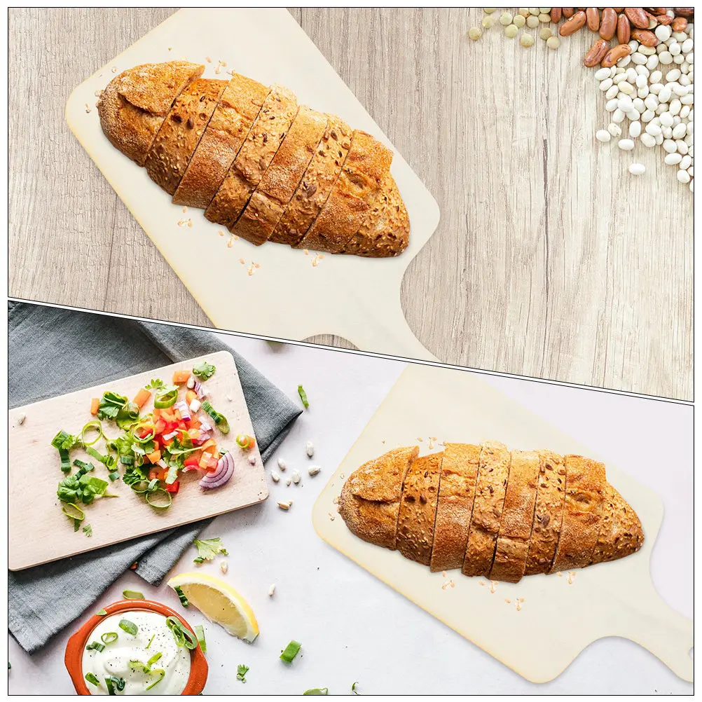 3Pcs Wooden Mini Bread Board Non Slip Cutting Boards Fruit Serving Tray DIY Blank Food Serving Tray Kitchen Decoration Photo