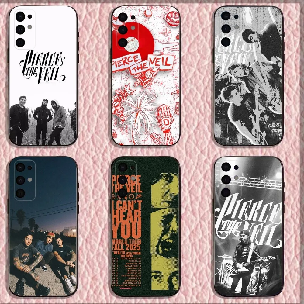 

P-Pierce The Veil Band Phone Case For Samsung S25,S24,S21,S22,S23,S30,Ultra,S20,Plus,Fe,Lite,Note,10,9,5G Black Cover
