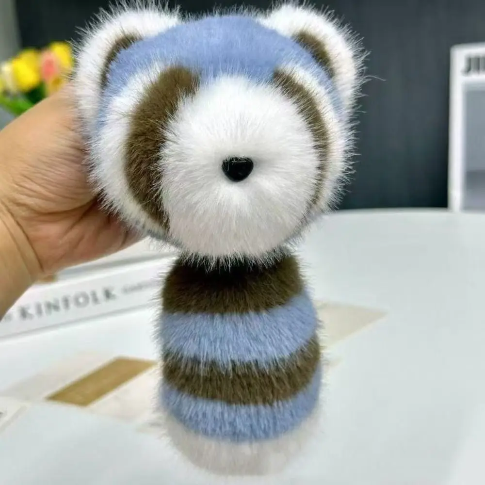 큰 꼬리 아기 너구리 플러시 펜던트 부드러운 인형 플러시 작은 너구리 열쇠 고리 푹신한 크리 에이 티브 귀여운 동물 열쇠 고리 장식품