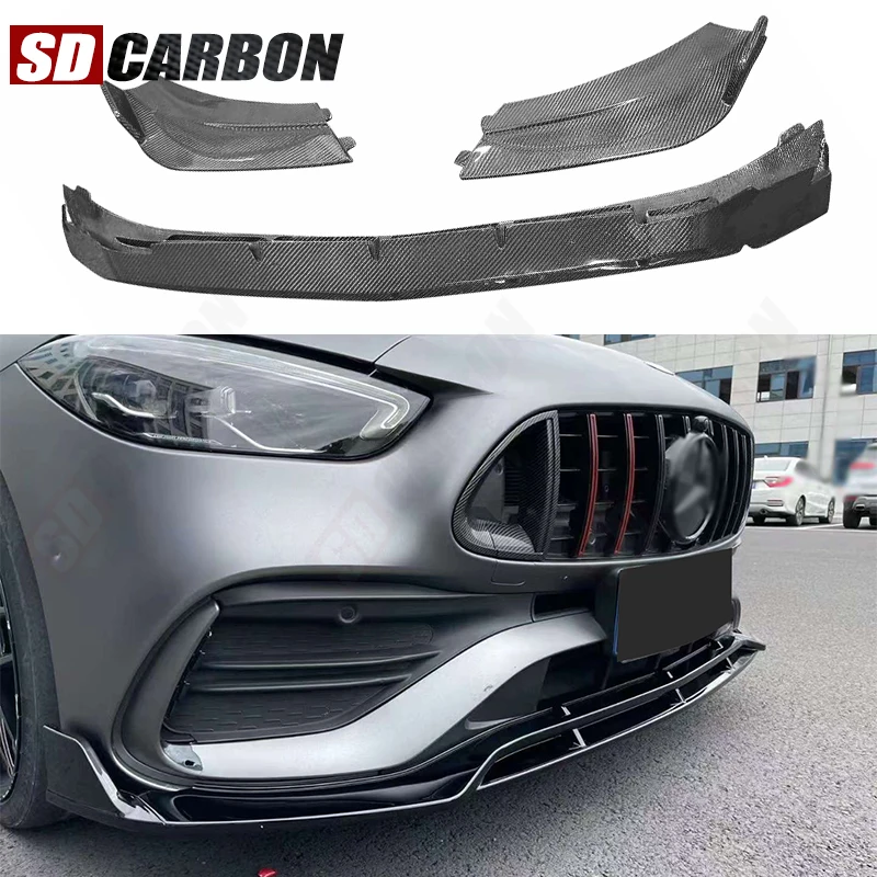 

For Mercedes-Benz C-Class W206 C63 Carbon Fibre Front Bumper Front Lip Guard Diffuser Spoiler Auto body kit