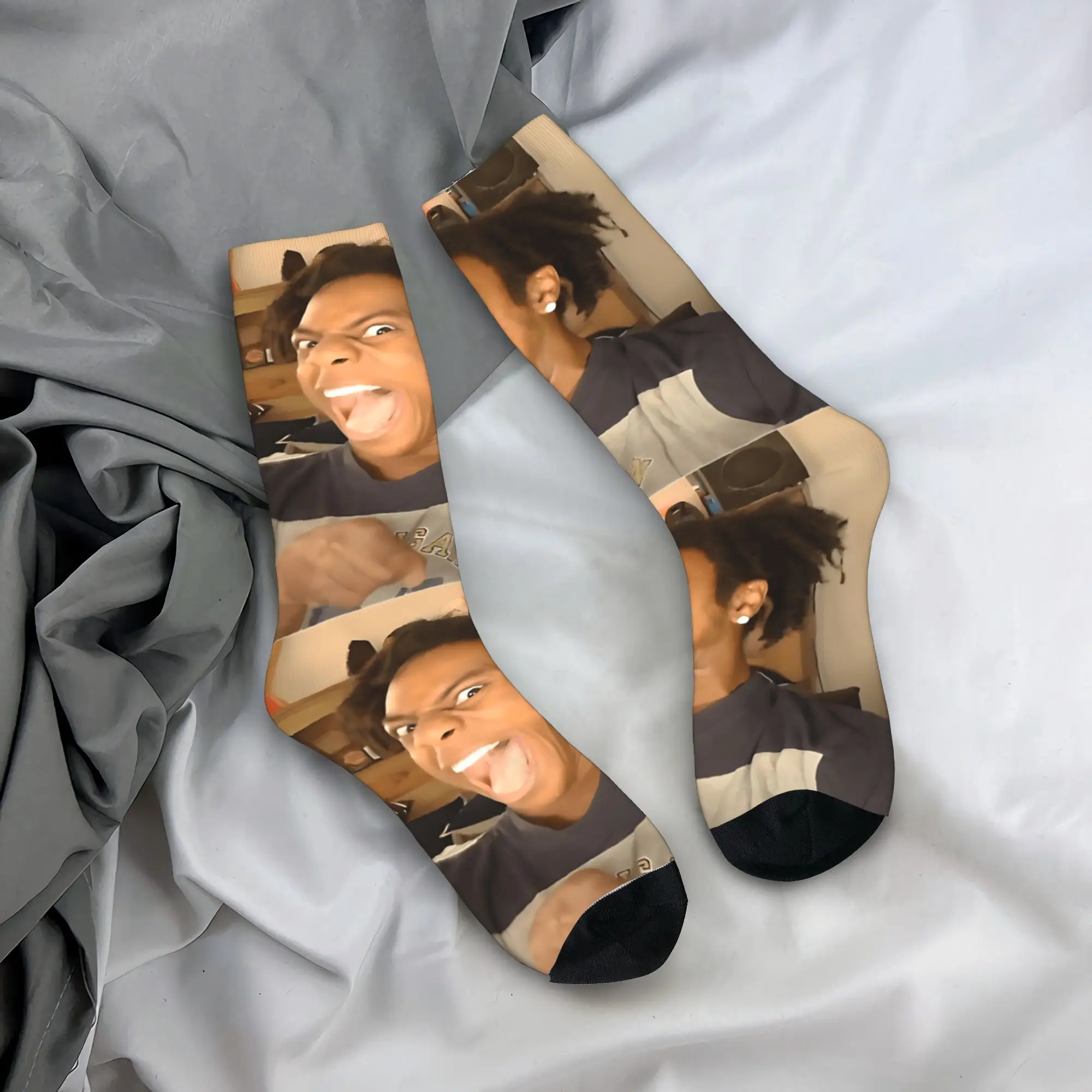 

IShowSpeed Funny Meme Stockings Harajuku Socks Men High Quality Socks Spring Outdoor Sports Custom Non Slip Socks Gift