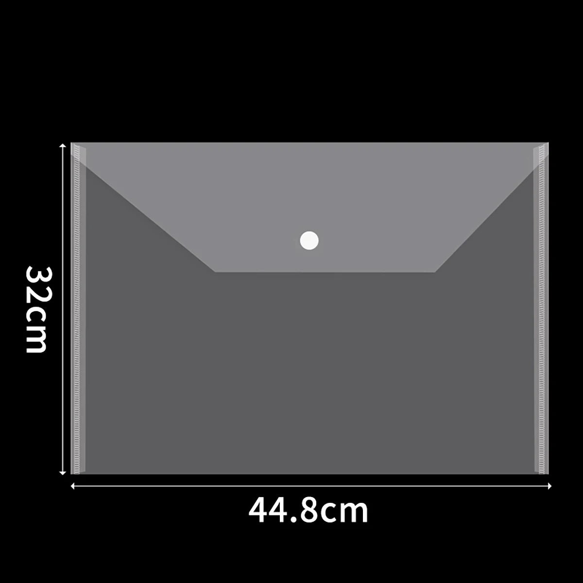 5pcs A3 Clear Snap Plastic Document Bags, Transparent File Pouches, School Office Exam Paper Storage Portable Organizer Gadget