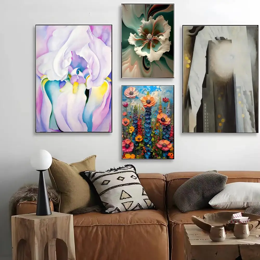 Georgia OKeeffe Abstract Flower Artwork Poster HD Art Decorative Wall Art Waterproof Home Décor Gift